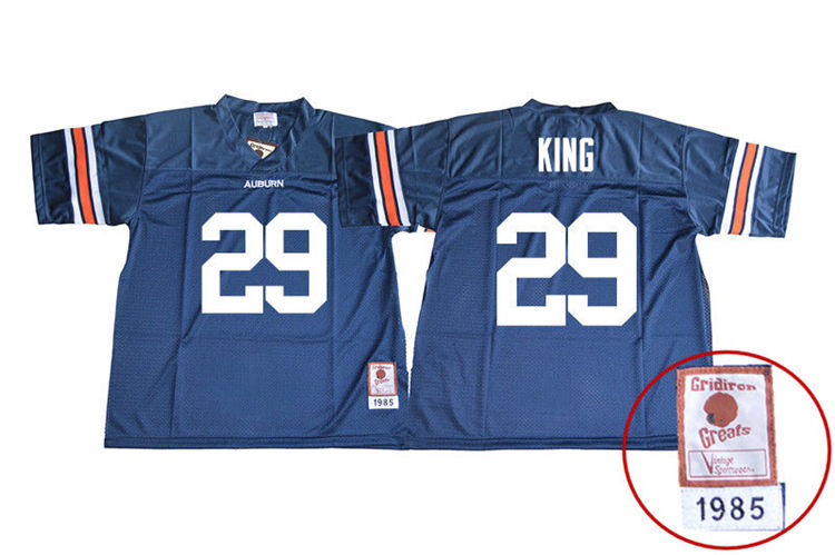 Youth Auburn Tigers #29 Brandon King 1985 Throwback Navy College Stitched Football Jersey